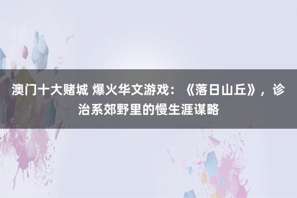 澳门十大赌城 爆火华文游戏：《落日山丘》，诊治系郊野里的慢生涯谋略