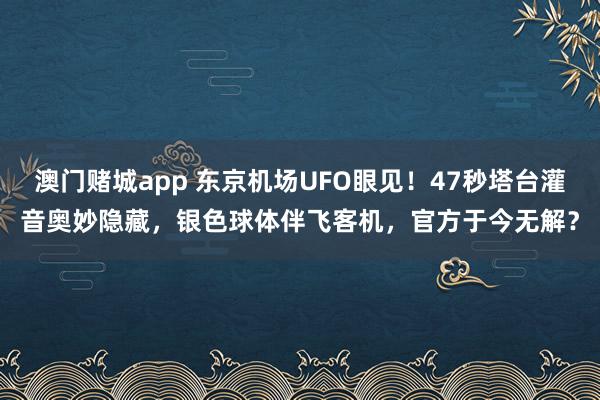 澳门赌城app 东京机场UFO眼见！47秒塔台灌音奥妙隐藏，银色球体伴飞客机，官方于今无解？